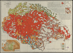 Ethnographical map of Hungary based on the density of population