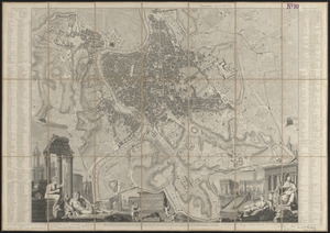Plan topographique de Rome moderne