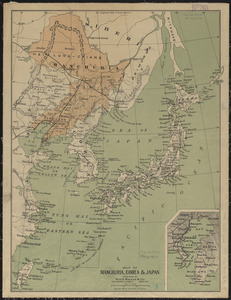 Map of Manchuria, Corea & Japan
