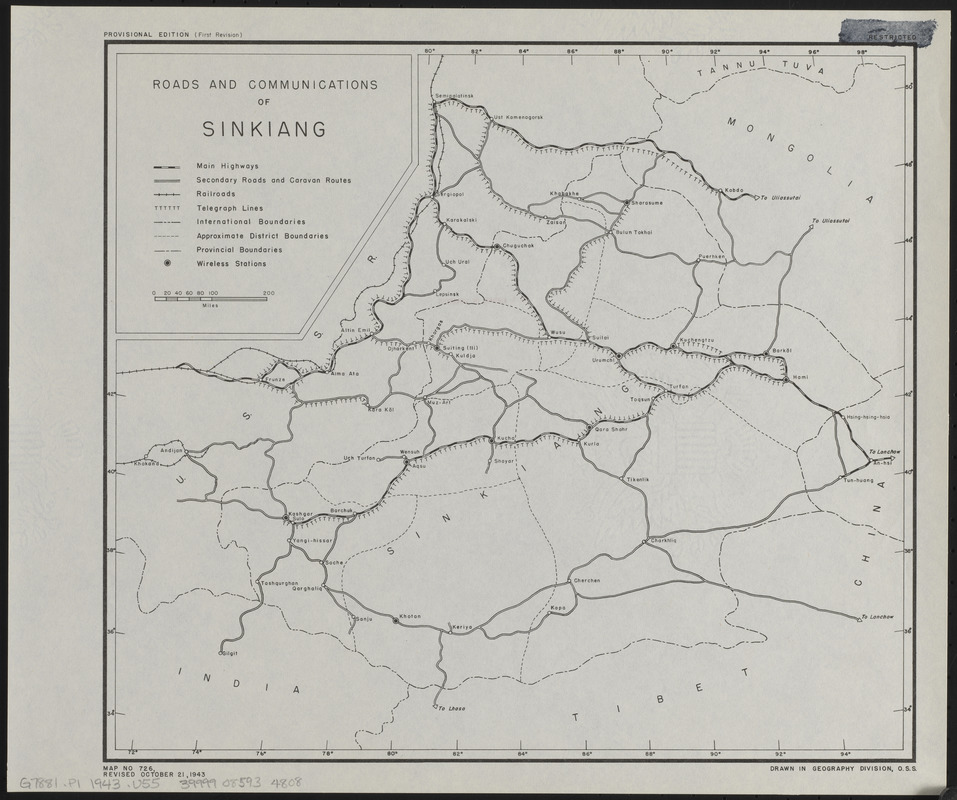 Roads and communications of Sinkiang