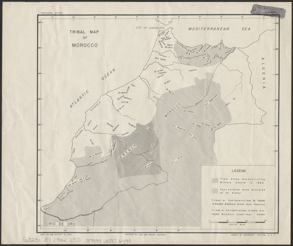 Tribal map of Morocco