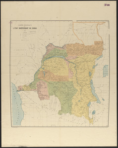 Carte politique de l'État Indépendant du Congo