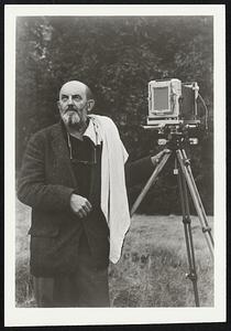 Ansel Adams poses by his camera at his favorite photographic haunt, Yosemite National Park in northern California. The famed photographer is the host of "Photography: The Incisive Art," a new five-part National Educational Television series. He discusses photographic points of view, techniques, professional photography as photography as an art. "Photography: The Incisive Art" can be seen on Channel 2, Weds at 8 pm and Sundays at 4:30 p.m. beg. Wed. Dec. 28