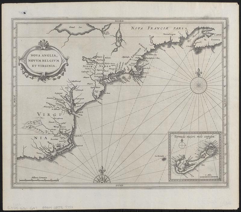 Nova Anglia, Novum Belgium et Virginia