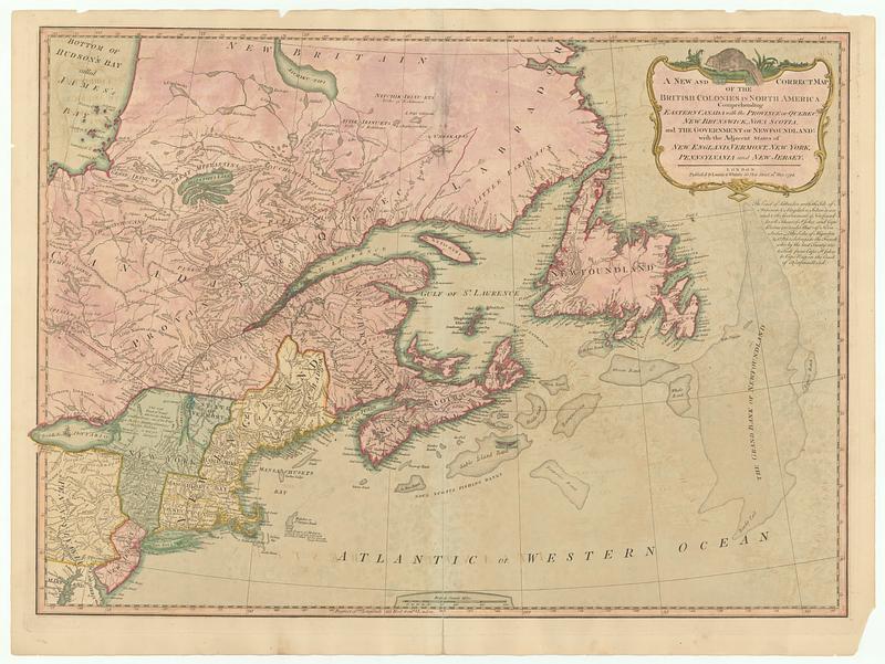 A new and correct map of the British colonies in North America