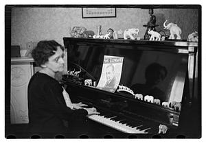 Shumaker, Mrs. James H. (Nellie) collector of miniature elephants