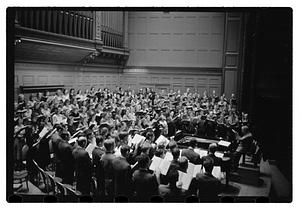 Recording "La Mer" for Victor R.C.A., Dr. K & Boston Symphony Orchestra, also recording mch.