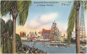 Gasparilla entering harbor at Tampa, Florida