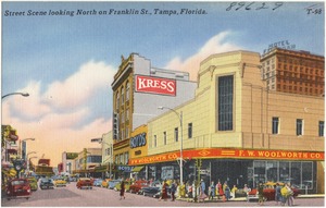 Street scene looking north on Franklin St., Tampa, Florida