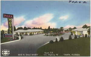 Park Motel, 5010 N. Dale Mabry-- U.S. highway 92-- Tampa, Florida