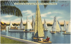 Just before the race on Lake Worth, the Palm beaches, Florida
