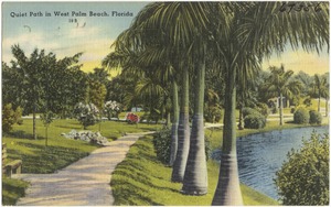 Quiet path in West Palm Beach, Florida