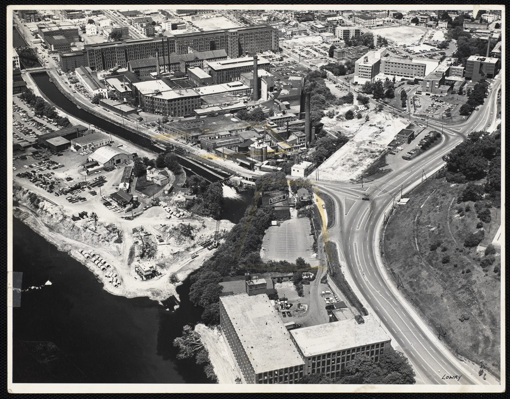 Aerial view Marston St. to Union and Canal St. Digital Commonwealth