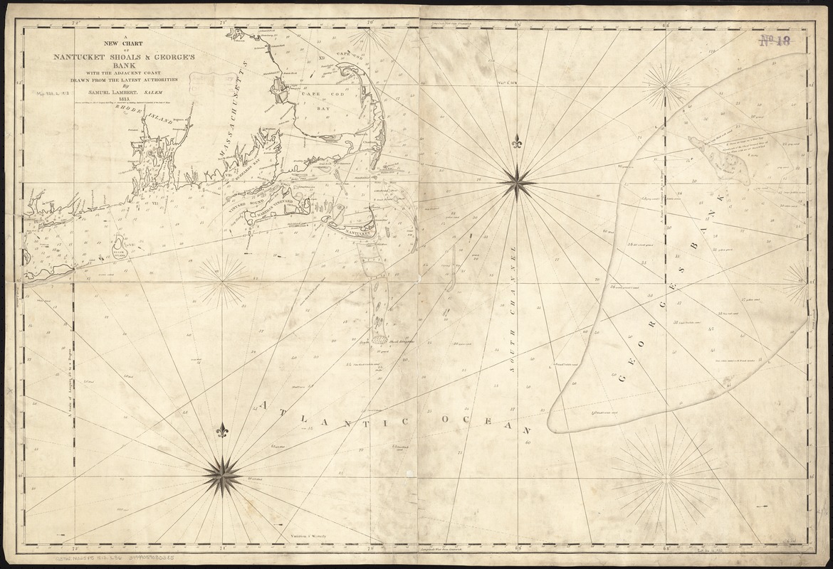 A new chart of Nantucket Shoals & George's Bank with the adjacent coast