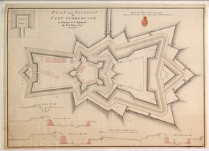 PLAN and SECTIONS of FORT CUMBERLAND As Proposed to be Repaired