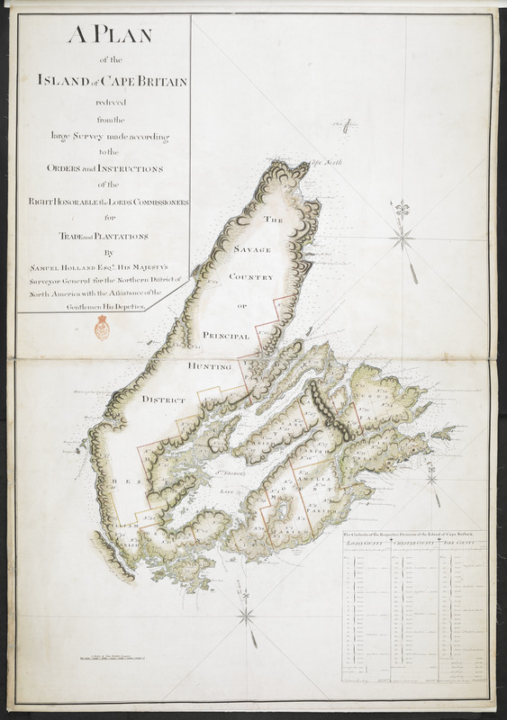 A PLAN of the ISLAND of CAPE BRITAIN reduced from the large Survey made according to the ORDERS and INSTRUCTIONS of the RIGHT HONORABLE the LORDS COMMISSIONERS for TRADE and PLANTATIONS