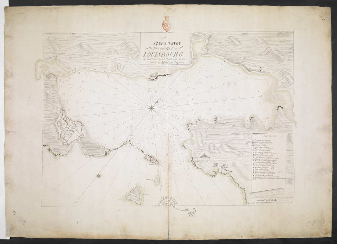 A PLAN & SURVEY of the Town and Harbour of LOUISBOURG