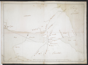 [Map showing neck of land between 'Baye francaise' and 'Baye verte']