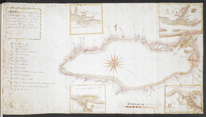 CARTE, ou plan Nouveau du Lac Ontario, avec touttes les isles et bayes qui y Sont rénfermées