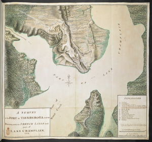 A SURVEY of the FORT at TIENDEROGA and its Environs, with the FRENCH LINES and part of LAKE CHAMPLAIN 1759