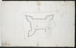 [Plan Du fort Georges appelé par les Anglois William-Henri prie par les francois en 1757 le 9 Aout]