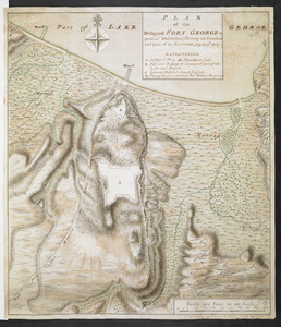 PLAN of the Designed FORT GEORGE at present executing, Shewing its situation and part of its Environs. July the 17.th 1759