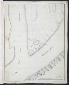 [Map showing Fort Pitt, Fort Duquesne and Fort Mercer]