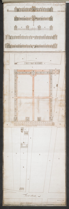 Plans & Sections of Houses for Officers & Barracks for Soldiers near the City of Philadelphia