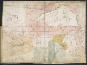 [Map showing Jonathan Carver's travels west of the Great Lakes.]