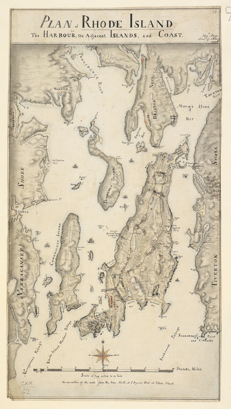 PLAN of RHODE ISLAND, the HARBOUR, the Adjacent ISLANDS, and COAST