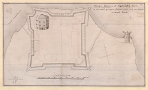 Crown Point or S.t Frederick's Fort at the Head of Lake Champlain and the Mouth of Wood Creek