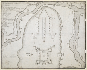 A Plan of the Fort and Barracks at Mount Pleasant in Maryland