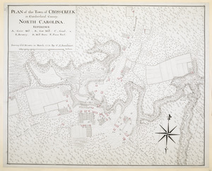 PLAN of the Town of CROSS CREEK in Cumberland County. NORTH CAROLINA