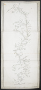 [A map showing the post route between the River St. Lawrence and the Bay of Fundy]