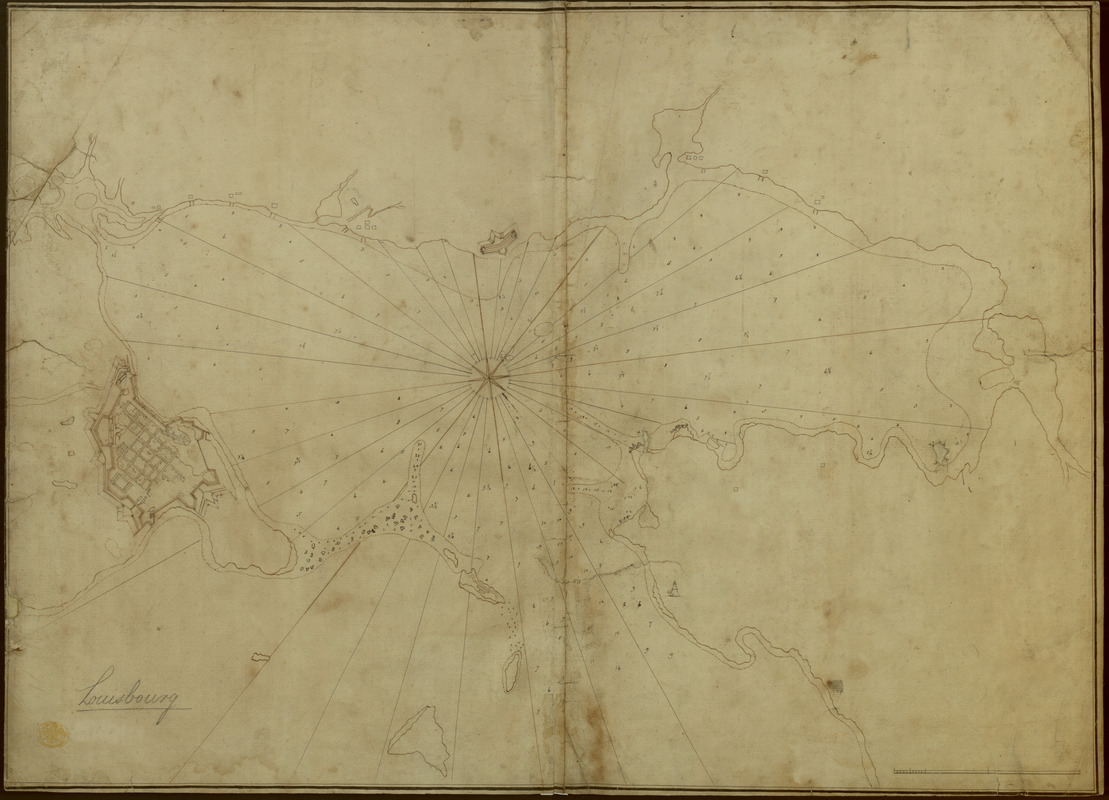 [An outline plan of the harbour and fortifications of Louisbourg]
