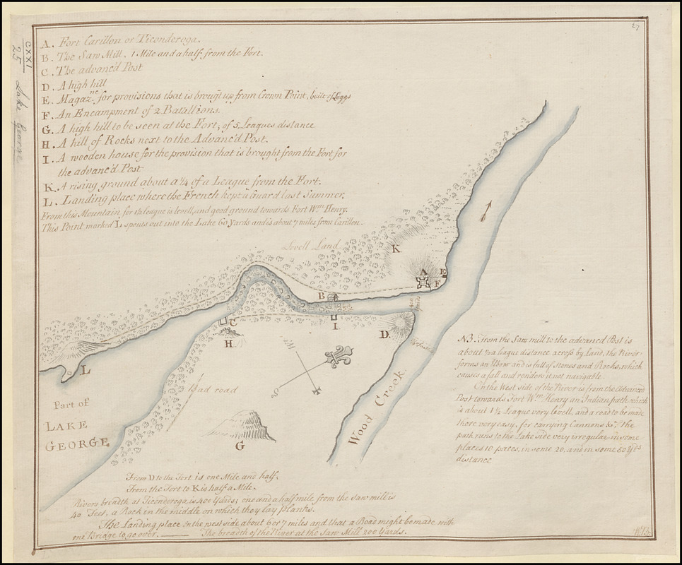 [A map of Fort Carillon and environs]