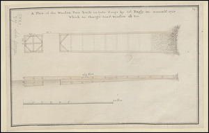 A Plan of the Wooden Peer built in Lake George by Col. Bagly in novemb:r 1756 Which he charged Genr:l Winslow 60:L for