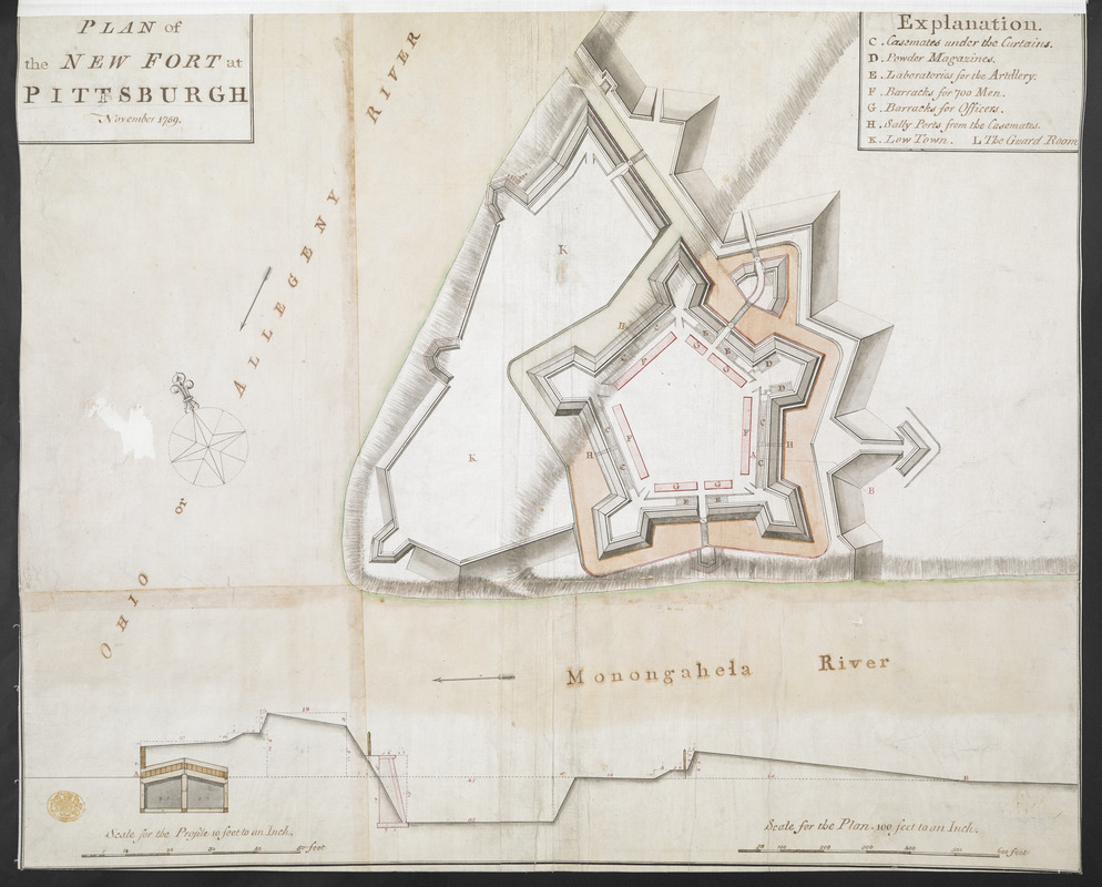 PLAN of the NEW FORT at PITSBURGH November 1759