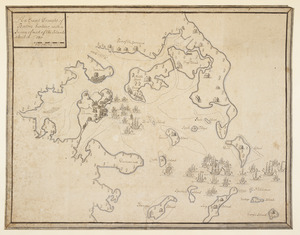 An Exact Draught of Bostone harbour, with a Survey of most of the Islands about it