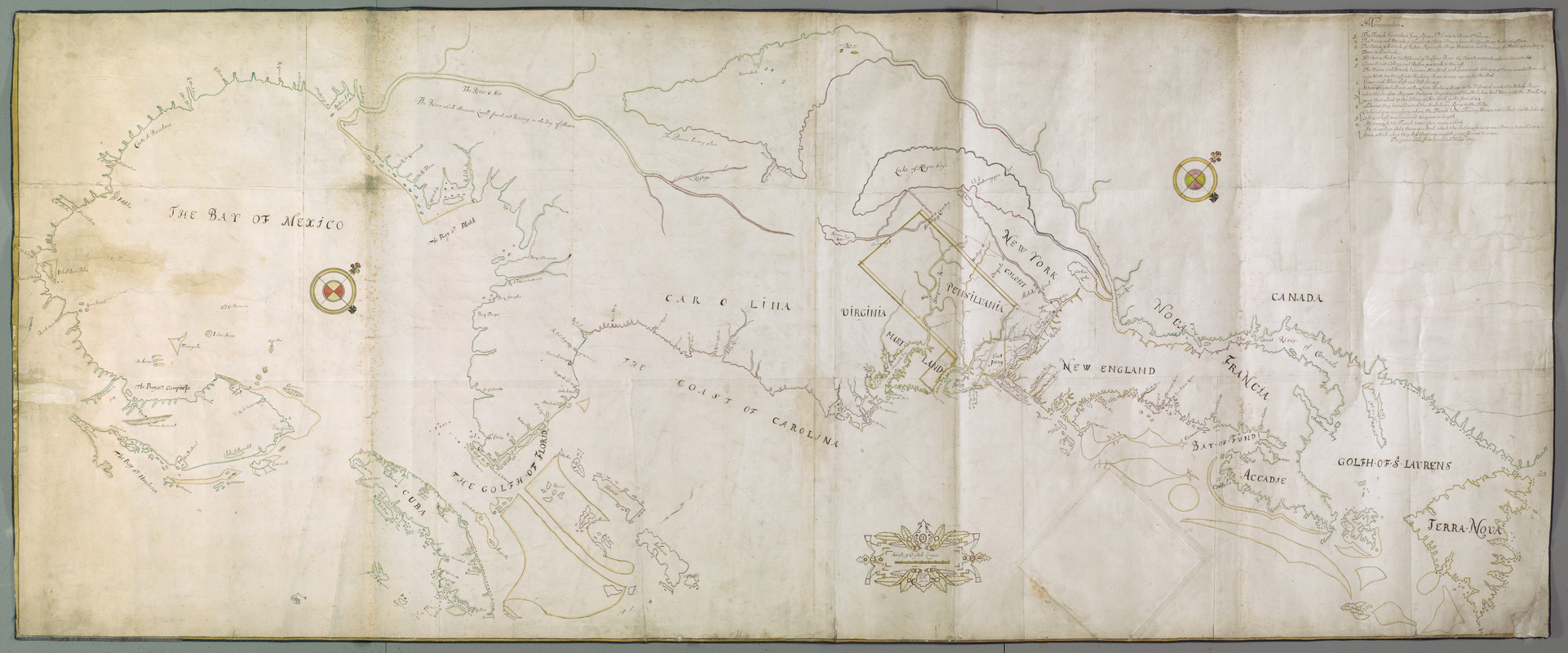[A map of the east coast of America from Newfoundland to the Bay of Honduras]