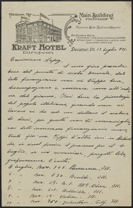 Luigi Quintiliano (Comitato Italiano Pro-Vittime Politiche) autograph letter signed, in Italian, to Frank R. Lopez, Decatur, Ill., July 1, 1921