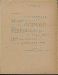 Art Shields typed letter signed to Amleto Fabbri, New York, N.Y., September 21, 1925