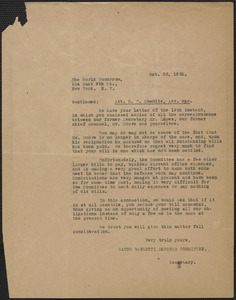 Sacco-Vanzetti Defense Committee typed letter (copy) to Esther T. Shemitz, Boston, Mass., October 23, 1925
