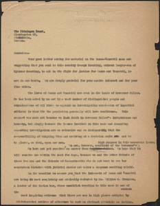 Gardner Jackson typed letter to Tidningen Brand, Boston, Mass., [May 1927]