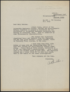 Art Shields typed letter signed to Mary Donovan, New York. N.Y., [June 14?, 1927]