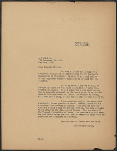 Mary Donovan typed letter (copy) to Art Shields (The Federated Press), Boston, Mass., June 18, 1927