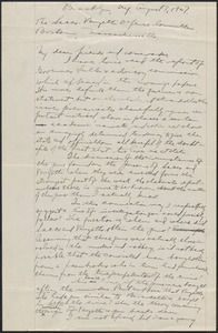 "A saddened embittered proletarian son" autograph letter signed to Sacco-Vanzetti Defense Committee, Brooklyn, N.Y., August 7, 1927