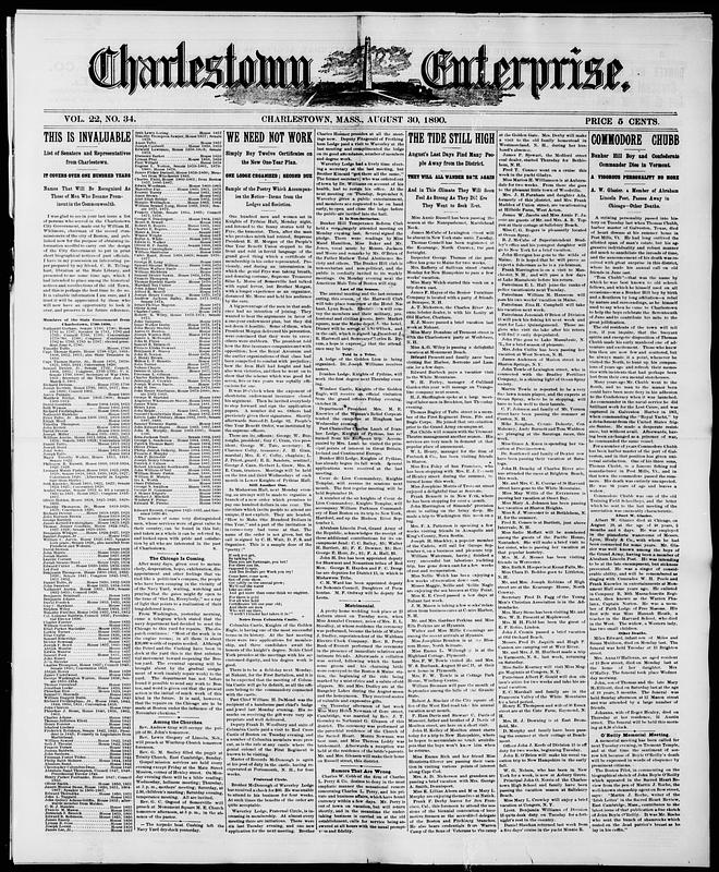 Charlestown Enterprise, August 30, 1890 - Digital Commonwealth