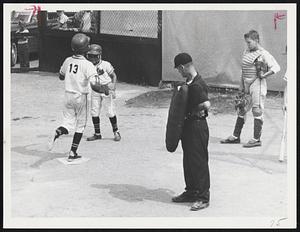 Clark Berry scores on homerun in 6th inning. Catcher C. Lyones