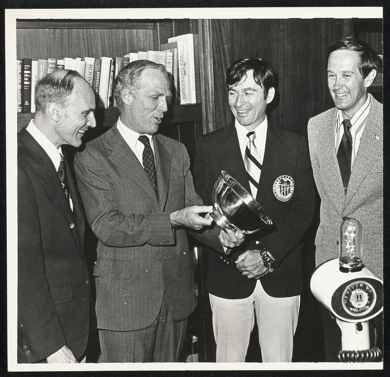 In Mayor office Apollo 16 astronaut L T R. Cmdr Thomers Mattingly ...